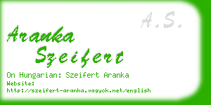 aranka szeifert business card
